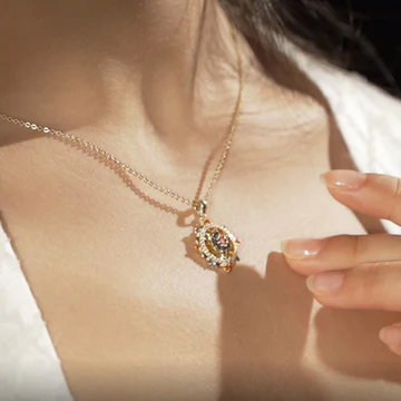 Buddha Stones 925 Sterling Silver Lotus Flower Colorful Zircon N