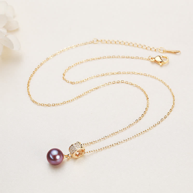 Buddha Stones Pearl Zircon Bead Peace Happiness Necklace Pendant