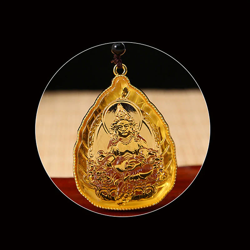 Buddha Stones Tibetan Buddha Liuli Crystal Serenity Necklace Pendant