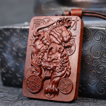 Buddha Stones Natural Lightning Struck Jujube Wood PiXiu Copper