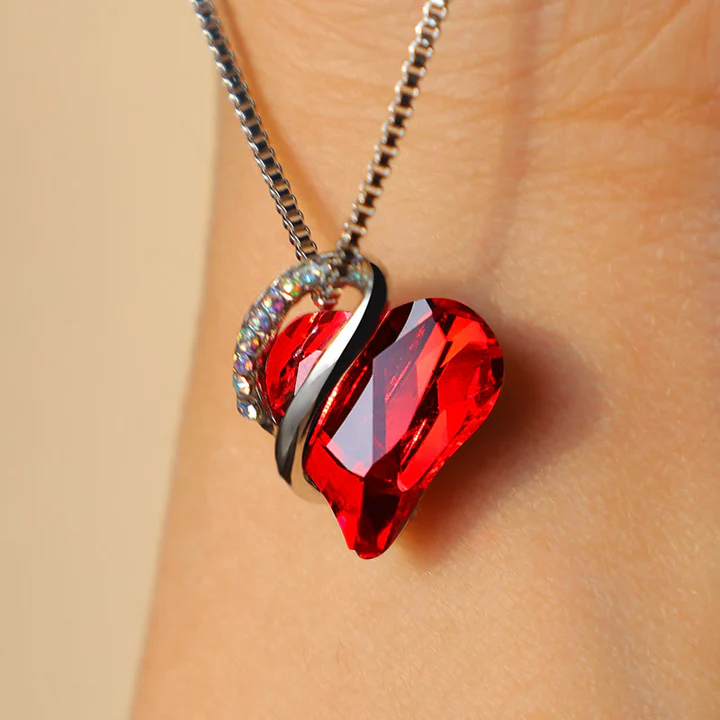 Buddha Stones Love Heart Birthstone Healing Energy Necklace Pend
