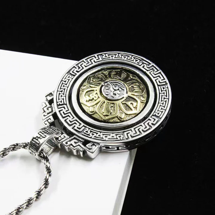 Buddha Stones Tibetan Om Mani Padme Hum Double Dorje Vajra Rotat