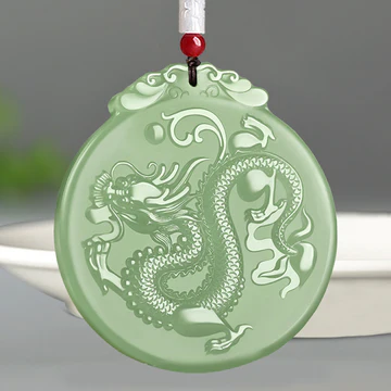 Buddha Stones Chinese Zodiac Dragon Jade Luck Necklace String Pe