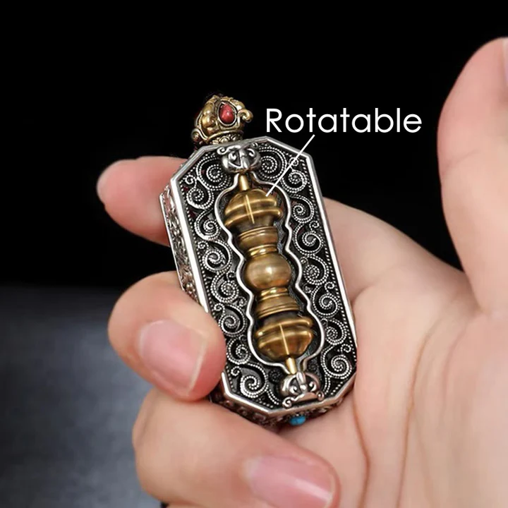 Buddha Stones Tibetan Om Mani Padme Hum Carved Dorje Vajra Rotat