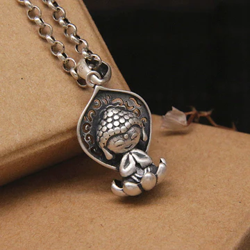 Buddha Stones 999 Sterling Silver Meditation Buddha Lotus Sereni
