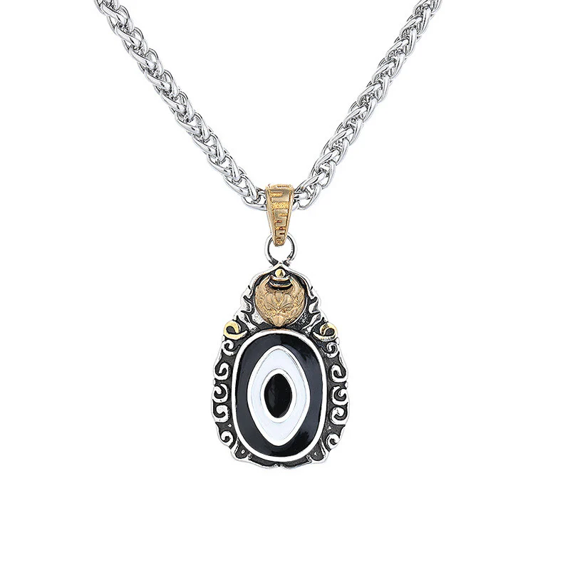 Buddha Stones Tibet Dzi Bead Garuda Pattern Copper Metal Wealth