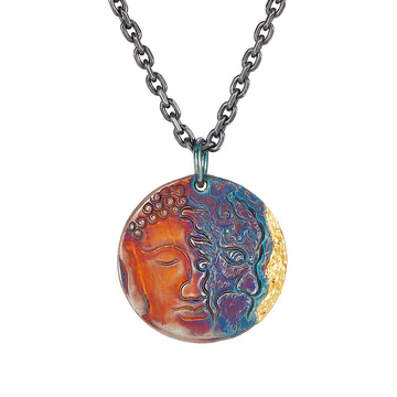 Buddha Stones 999 Sterling Silver 24K Gold Half Demon Half Buddh