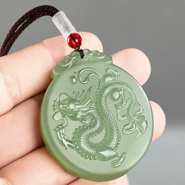 Buddha Stones Chinese Zodiac Dragon Jade Luck Necklace String Pe
