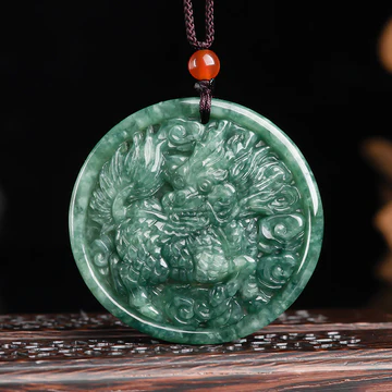 Buddha Stones Natural Jade Kirin Abundance String Necklace Penda