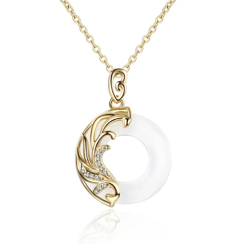 Buddha Stones Obsidian Chalcedony Meditation Round Pendant Neckl